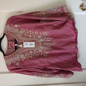 Johnny Was Kemi Boxy Peasant Blouse